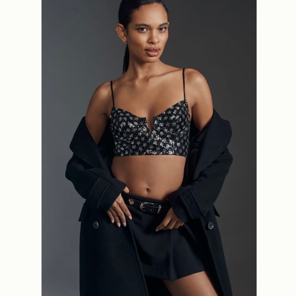 🌿|NWT| Anthropologie Sequined Bralette